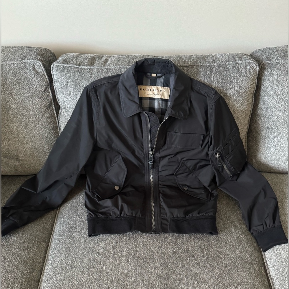 Burberry Black Bomber Jacket